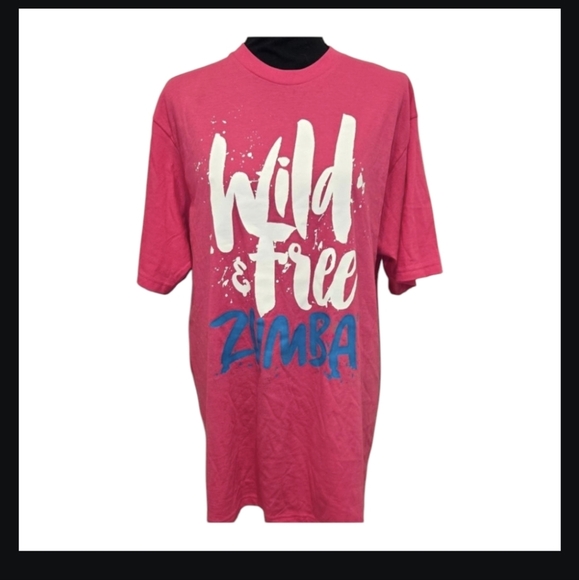 Zumba Pink Wild & Free T-Shirt - Picture 1 of 5